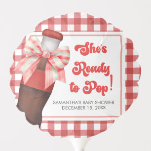 She's Ready to Pop Baby Shower Balloon