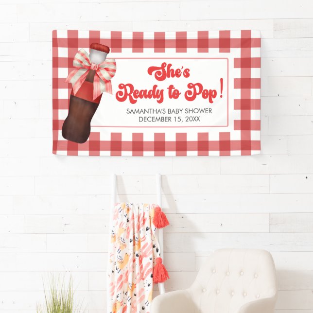 She's Ready to Pop Baby Shower  Banner (Insitu)