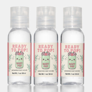 She's Ready to Pop Baby Shower Boho Pink Hand Sanitizer