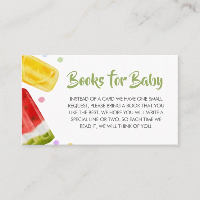 She's Ready to Pop Baby Shower Books for Baby Enclosure Card (Front)