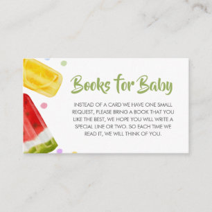 She's Ready to Pop Baby Shower Books for Baby Enclosure Card