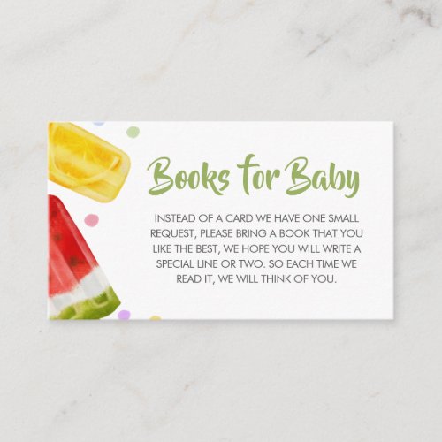 Shes Ready to Pop Baby Shower Books for Baby Enclosure Card