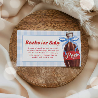 She's Ready to Pop Baby Shower Books for Baby Enclosure Card