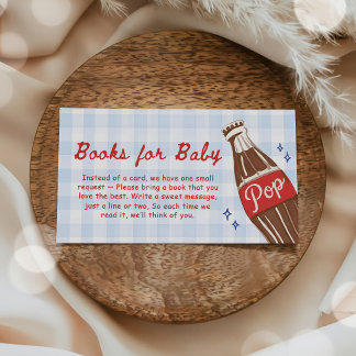 She's Ready to Pop Baby Shower Books for Baby Enclosure Card