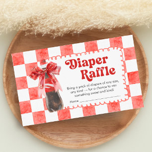 She's Ready to Pop Baby Shower Diaper Raffle Enclosure Card