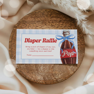 She's Ready to Pop Baby Shower Diaper Raffle Enclosure Card
