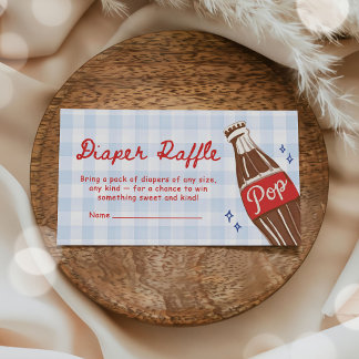 She's Ready to Pop Baby Shower Diaper Raffle Enclosure Card