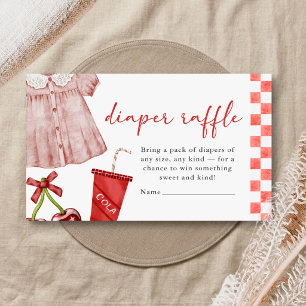She's Ready to Pop Baby Shower Diaper Raffle Enclosure Card