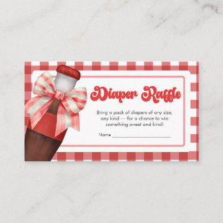 She's Ready to Pop Baby Shower Diaper Raffle Enclosure Card
