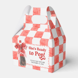 She's Ready to Pop Baby Shower Favor Boxes