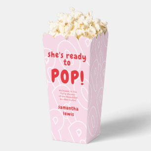 She's Ready to Pop Baby Shower Favor Boxes