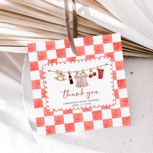 She's Ready to Pop Baby Shower Favor Tags