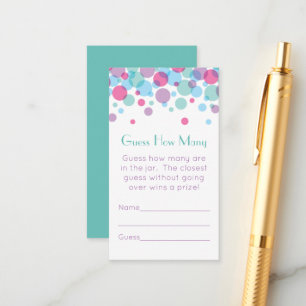 She's Ready to Pop Baby Shower Guessing Game Enclosure Card