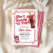 She's Ready to Pop Baby Shower Invitation