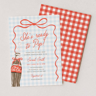 She's Ready To Pop Baby Shower Invitation