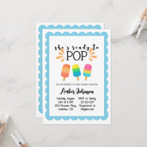 She's Ready to Pop Baby Shower Invitation