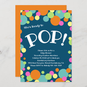 She's Ready to Pop Baby Shower Invitation