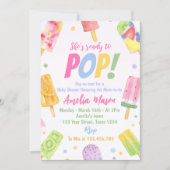 She's Ready To Pop Baby Shower Invitation Popsicle (Front)