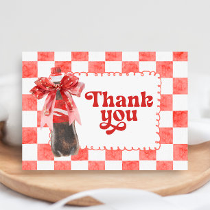She's Ready to Pop Baby Shower Letterpress Thank You Card