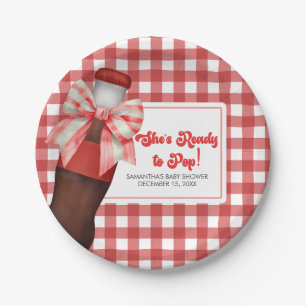 She's Ready to Pop Baby Shower Paper Plates