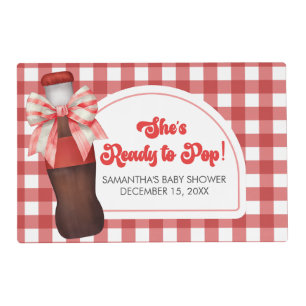 She's Ready to Pop Baby Shower Placemat