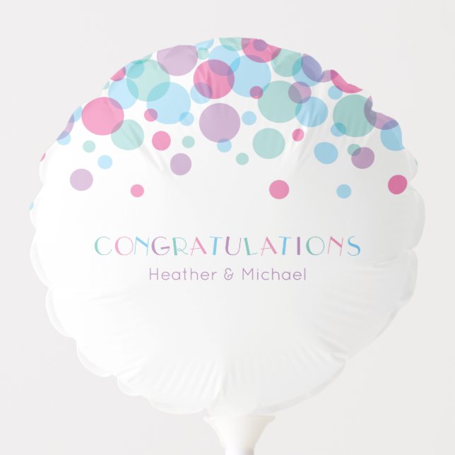 She's Ready to Pop Baby Shower Polka Dots Balloon (Front)