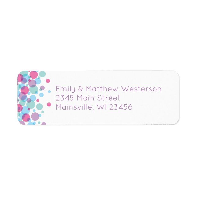 She's Ready to Pop Baby Shower Polka Dots Label (Front)