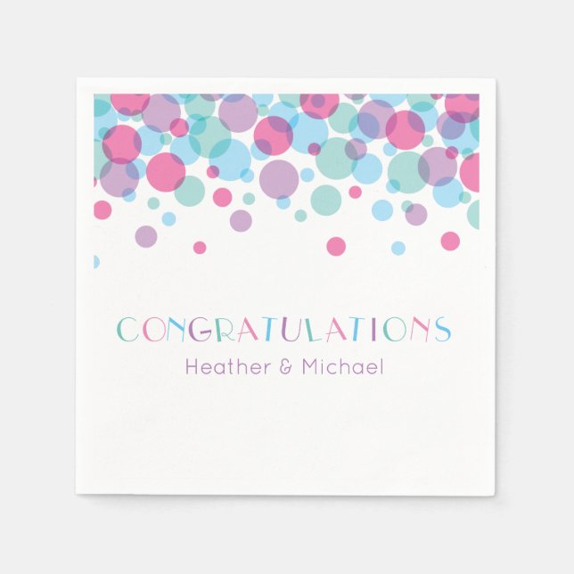She's Ready to Pop Baby Shower Polka Dots Napkins (Front)
