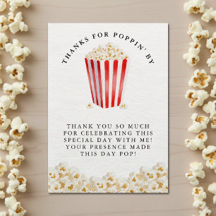 She's Ready To Pop Baby Shower Popcorn Thank You Card