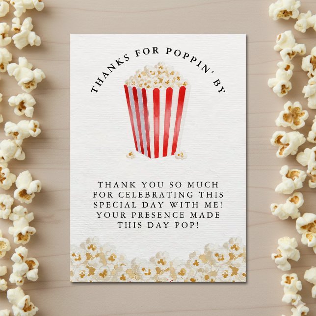She's Ready To Pop Baby Shower Popcorn Thank You Card (She's Ready To Pop Baby Shower Popcorn Thank You
)