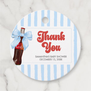She's Ready to Pop Baby Shower Round Favor Tags