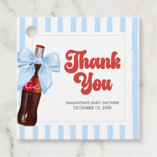 She's Ready to Pop Baby Shower Square Favor Tags