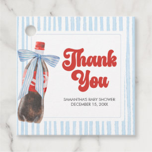 She's Ready to Pop Baby Shower Square Favor Tags