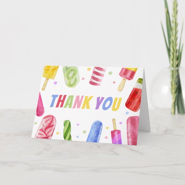 She's Ready to Pop Baby Shower Thank You Card (Front)