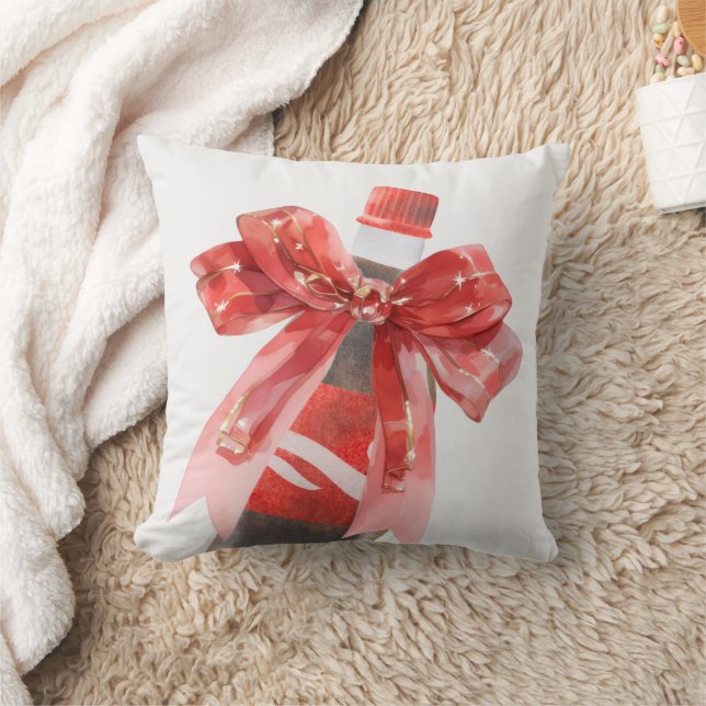 She's Ready to Pop Baby Shower Throw Pillow (Blanket)