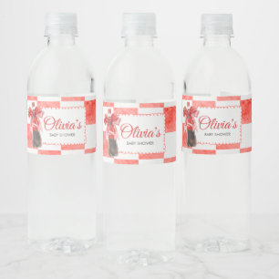 She's Ready to Pop Baby Shower Water Bottle Label