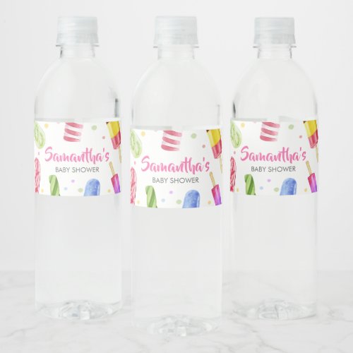 Shes Ready to Pop Baby Shower Water Bottle Label
