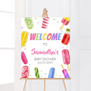 She's Ready to Pop Baby Shower Welcome Poster
