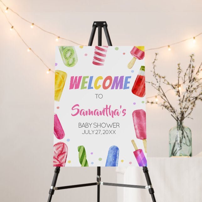 She's Ready to Pop Baby Shower Welcome Sign (In Situ (Stand))