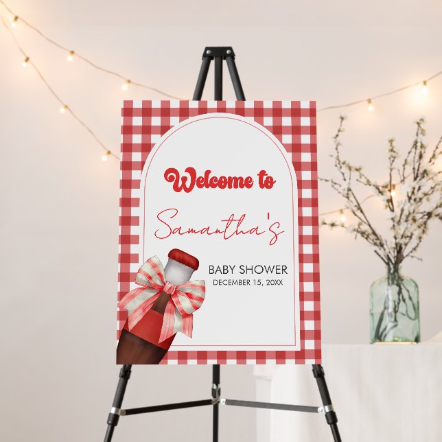 She's Ready to Pop Baby Shower Welcome Sign (In Situ (Stand))