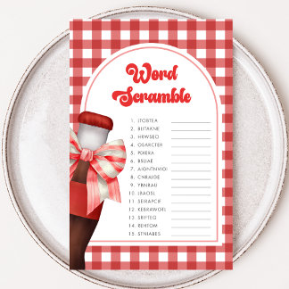 She's Ready to Pop Baby Shower Word Scramble Game