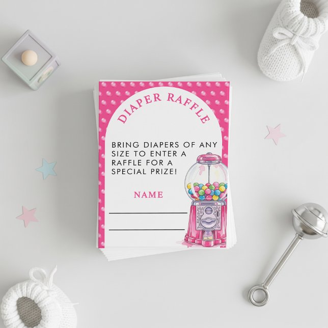 She's Ready To Pop Bubblegum Baby Diaper Raffle Enclosure Card (She's Ready To Pop Bubblegum Baby Diaper Raffle Enclosure Card
)