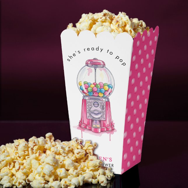 She's Ready To Pop Bubblegum Pink Girl Baby Shower Favor Boxes (She's Ready To Pop Bubblegum Pink Girl Baby Shower Favor Boxes
)