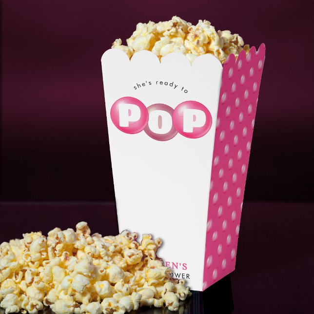 She's Ready To Pop Bubblegum Pink Girl Baby Shower Favor Boxes (She's Ready To Pop Bubblegum Pink Girl Baby Shower Favor Boxes
)