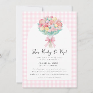 She's Ready to Pop Cake Baby Shower Invitation