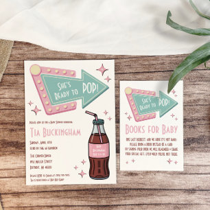 She's Ready to POP! Diner, Diaper Raffle Enclosure Card
