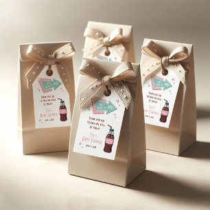 She's Ready to POP Diner, Soda Baby Shower Favor Gift Tags