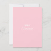 She's Ready to POP Gold Pink Girl Baby Shower Invitation (Back)