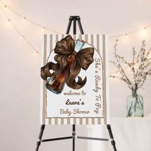 She's Ready To Pop Neutral Baby Shower Welcome Foam Board