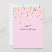She's Ready to POP Pink Gold Girl Baby Shower Invitation (Back)